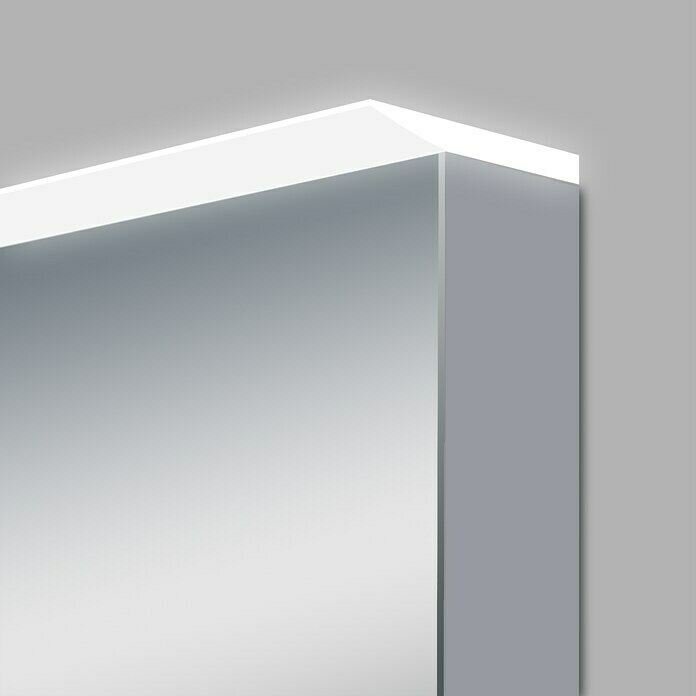 Specchio contenitore a LED Aluminio Light
