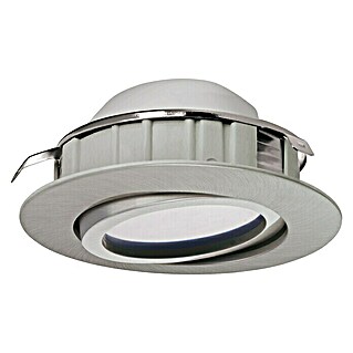 Eglo LED-Einbauleuchte Pineda rund (6 W, L x B x H: 8,4 x 8,4 x 4 cm, Nickel matt, Warmweiß, Dimmbarkeit: Dimmbar)