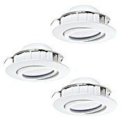 Eglo LED-Einbauleuchten-Set Pineda (6 W, Weiß, Durchmesser: 8,4 cm, Schwenkbar)