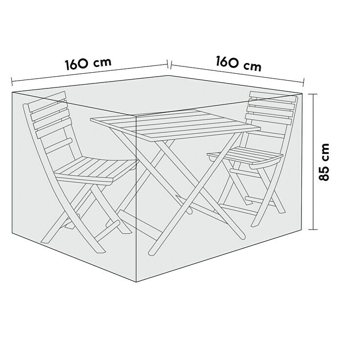 Sensum Funda protectora para juego de balcón (160 x 160 x 85 cm, Poliéster)