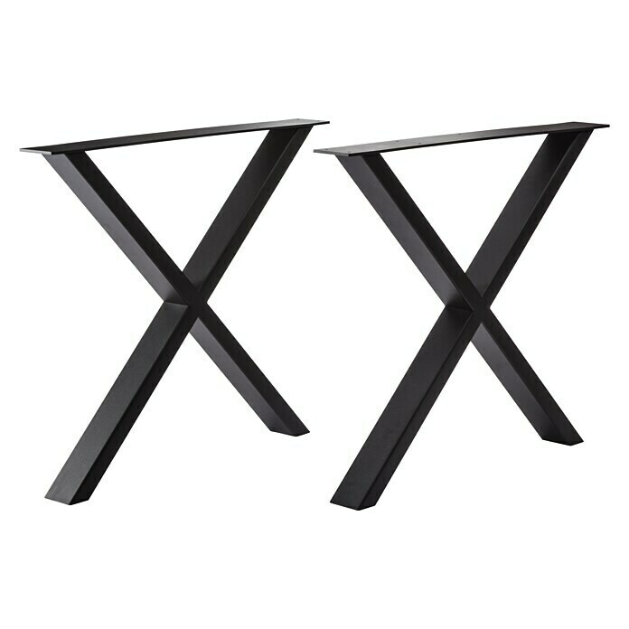 Pur Iternal Black Edition Noga stola (700 x 100 x 723 mm, Crne boje, X-oblik, 2 kom)