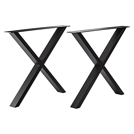 Pur Iternal Black Edition Tischbein  (Schwarz, X-Form)