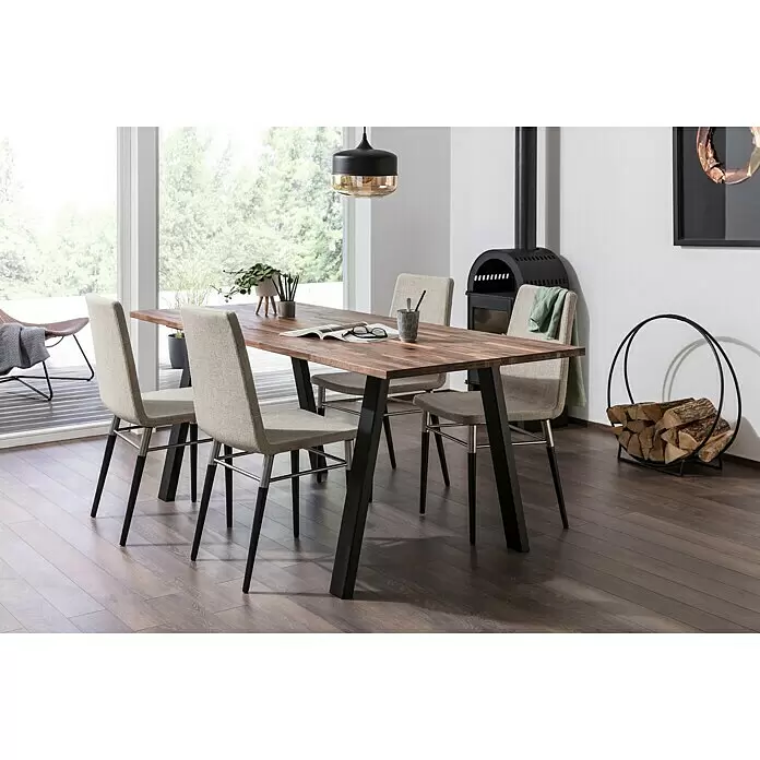 Pur Iternal Black Edition Tischbein - 800 x 150 x 723 mm, Schwarz, U-Form, Passend für: Tischplatten Breite 80 – 90 cm, 2 Stk. - Stimmungsaufnahme