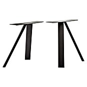 Pur Iternal Black Edition Noga stola (700 x 374 x 723 mm, Crne boje, V oblik, 2 kom)