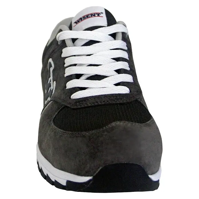 Wisent Zapato bajo de seguridad - 42, Clase de protección según EN ISO 20345: S3, Gris Charcoal - Zapatillas grises Wisent con cordones blancos, ideales para la comodidad y el estilo diario. Perfectas para personas activas.