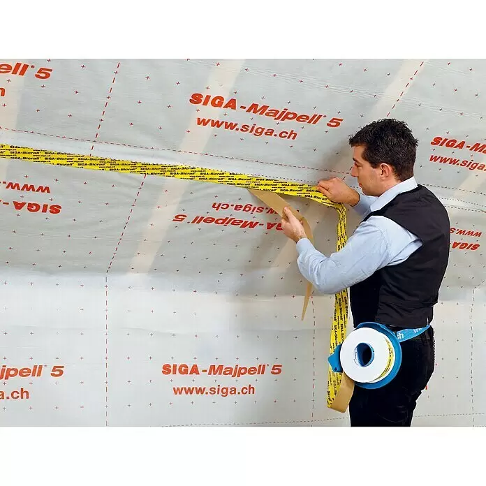 Siga Klebeband Sicrall 60 - 40 m x 60 mm, Spezialpapier verstärkt - Anwendungsbeispiel