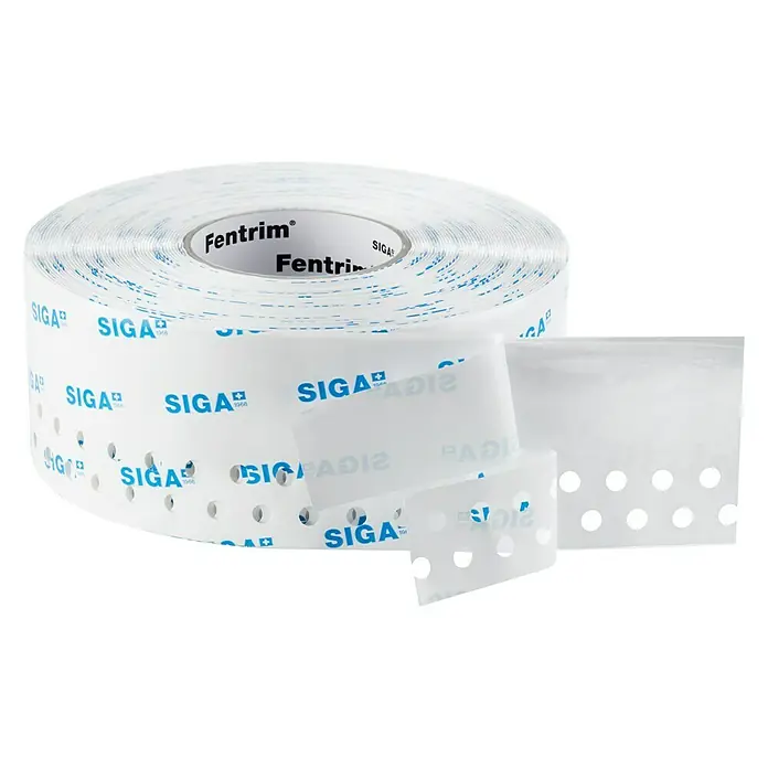 Siga Klebeband Fentrim 20 - 25 m x 100 mm, Innen, Weiß - Eine Rolle SIGA Fentrim Fensterdichtband, ein hochwertiges Produkt zur Abdichtung von Fenster- und Türfugen.