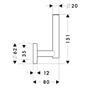 Hansgrohe Logis Reserve Papierrollenhalter (Chrom, Glänzend)