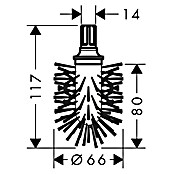 Hansgrohe Logis Ersatzbürstenkopf (Ohne Griff, Schwarz)