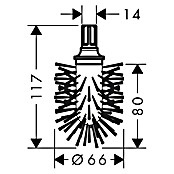 Hansgrohe Logis Ersatzbürstenkopf (Ohne Griff, Weiß)