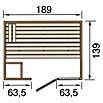 Finnwood Massivholzsauna Lasse 2 by WEKA (Elektroofen, Steuerung Ofen: Integriert, L x B x H: 139 x 189 x 203 cm) | BAUHAUS