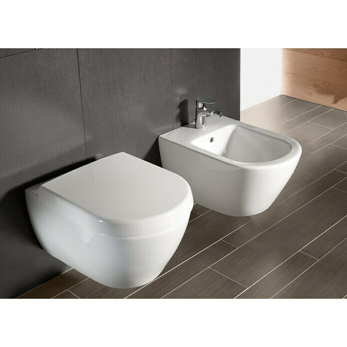 Villeroy & Boch Subway 2.0 Wand-BidetOhne Spezialglasur, Keramik, Weiß Right Side View