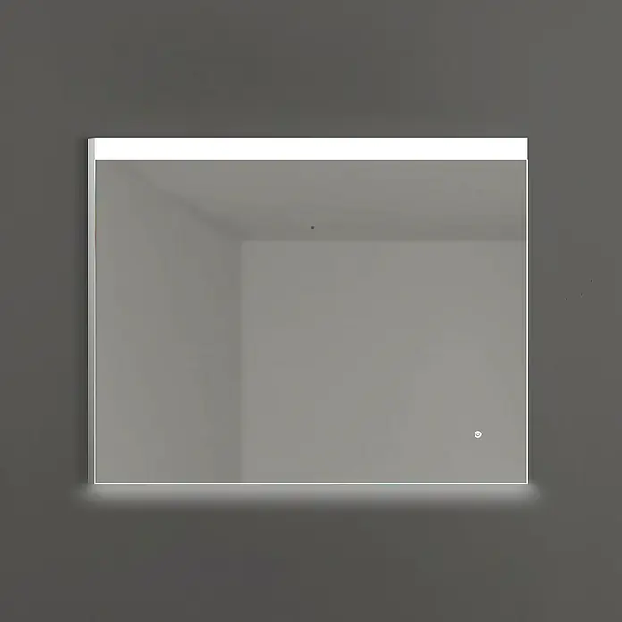 Camargue Espejo con luz Cies - 100 x 80 cm - Espejo rectangular iluminado para baño con diseño minimalista y retroiluminación sutil.