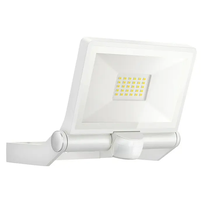 Steinel LED-Sensor-Außenwandstrahler XLED ONE S weiß - 18,6 W, L x B x H: 20,2 x 22,9 x 19,5 cm, Weiß, IP44 - Hier ist ein LED-Außenstrahler mit Bewegungsmelder. Perfekt für die Beleuchtung von Gärten, Wegen und Einfahrten mit seinem hellen und effizienten Licht.