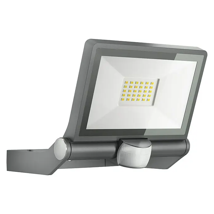 Steinel LED-Sensor-Außenwandstrahler XLED ONE S anthrazit - 18,6 W, L x B x H: 20,2 x 22,9 x 19,5 cm, Anthrazit, IP44 - Grauer LED-Strahler mit Bewegungsmelder für den Außenbereich, ideal zur Beleuchtung von Wegen und Einfahrten. Energieeffiziente und langlebige Beleuchtung.