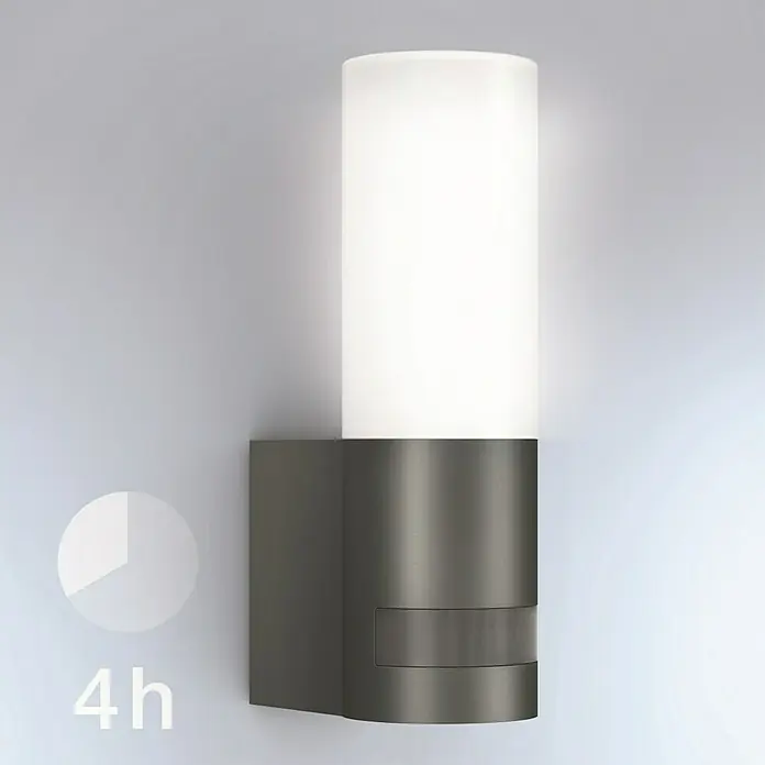 Steinel LED-Sensor-Außenwandleuchte L 605 S anthrazit - 11,3 W, L x B x H: 13,1 x 7,8 x 26 cm, Anthrazit, Warmweiß - Moderne Wandleuchte mit zylindrischem Lampenschirm für stilvolle Beleuchtung. Diese Leuchte bietet eine angenehme Atmosphäre in jedem Raum.