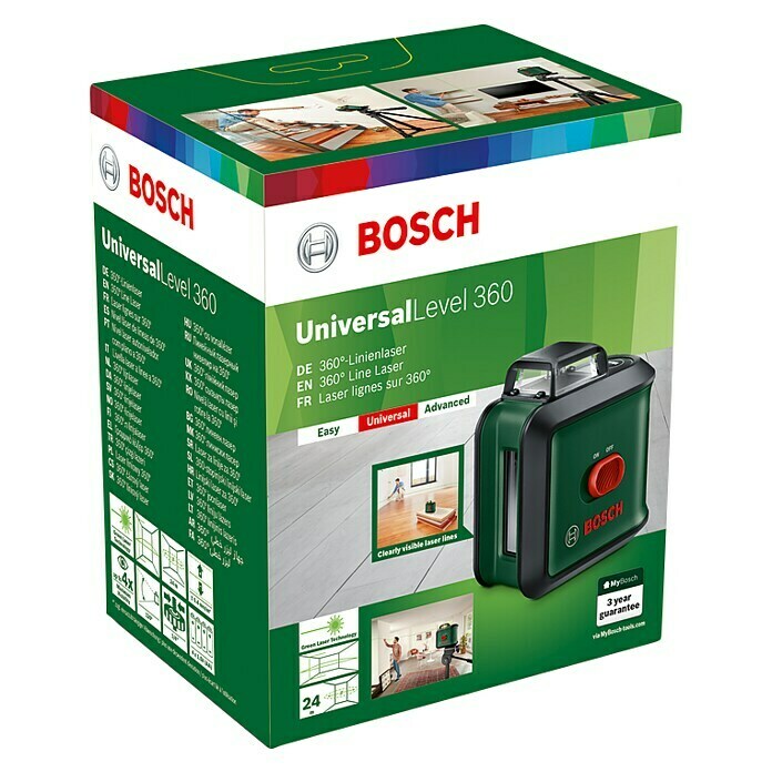 Bosch Universal Kreuzlinienlaser Level 360Max. Arbeitsbereich: 12 m, 6 -tlg. Left Side View