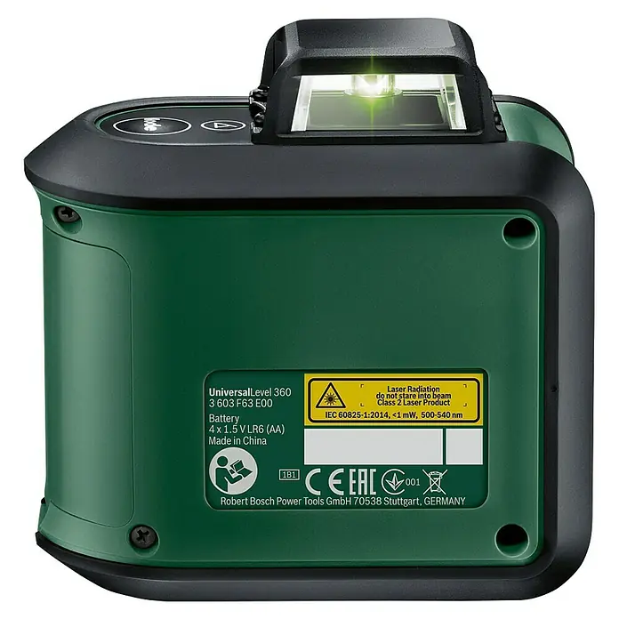 Bosch UniversalLevel Nivel láser en cruz Level 360 + trípode - Zona de trabajo máx.: 12 m, 7 pzs. - Bosch UniversalLevel 360: Un dispositivo de nivelación preciso con tecnología láser para diversas aplicaciones interiores.