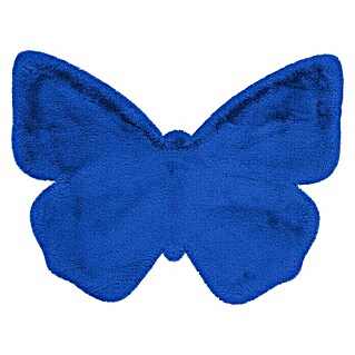 Kayoom Kids Kunstfell Schmetterling (Blau, 90 x 70 cm, 100 % Polyester)