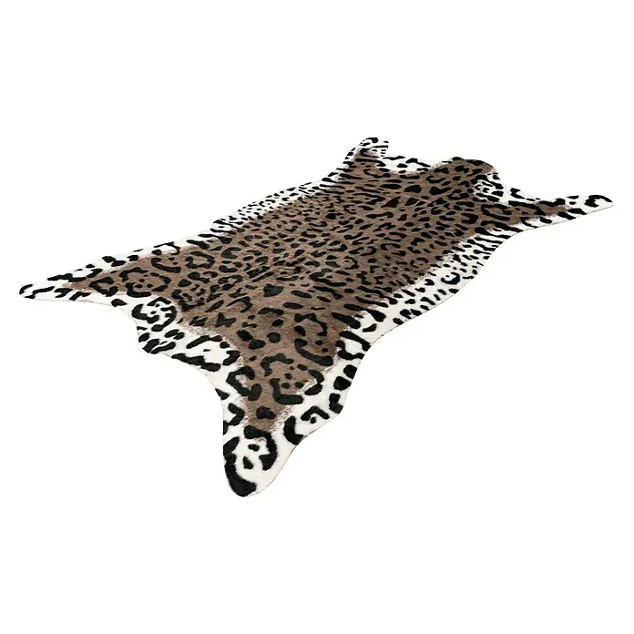 Kayoom Kunstfell Desert - Braun/Weiß, 230 x 160 cm, 85 % Acrylic, 15 % Polyester - Ein luxuriöser Teppich im Leopardenmuster. Perfekt, um jedem Raum einen Hauch von Wildnis und Eleganz zu verleihen mit dem außergewöhnlichen Design.