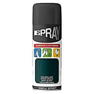 Aerosol permanente Spray (Negro, 400 ml, Brillante)