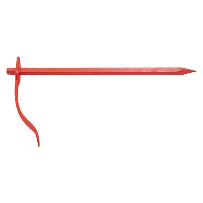 Clavo de yesero - Largo: 150 mm, Hexagonal - Estaca de soporte para plantas de plástico rojo. Mantiene las plantas erguidas y las protege del viento. Fácil instalación introduciéndola en el suelo.