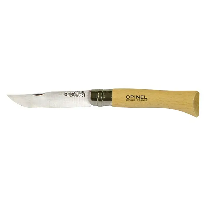 Navaja de bolsillo Opinel - Largo: 230 mm, Marrón - Navaja plegable Opinel con mango de madera, ideal para el uso diario y aventuras al aire libre, duradera y fiable.\n
