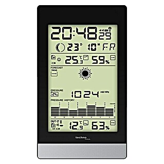 Technoline Wetterstation WS9050 (Digitales Display, Batteriebetrieben, Schwarz, 2,8 x 10,8 x 18,4 cm)