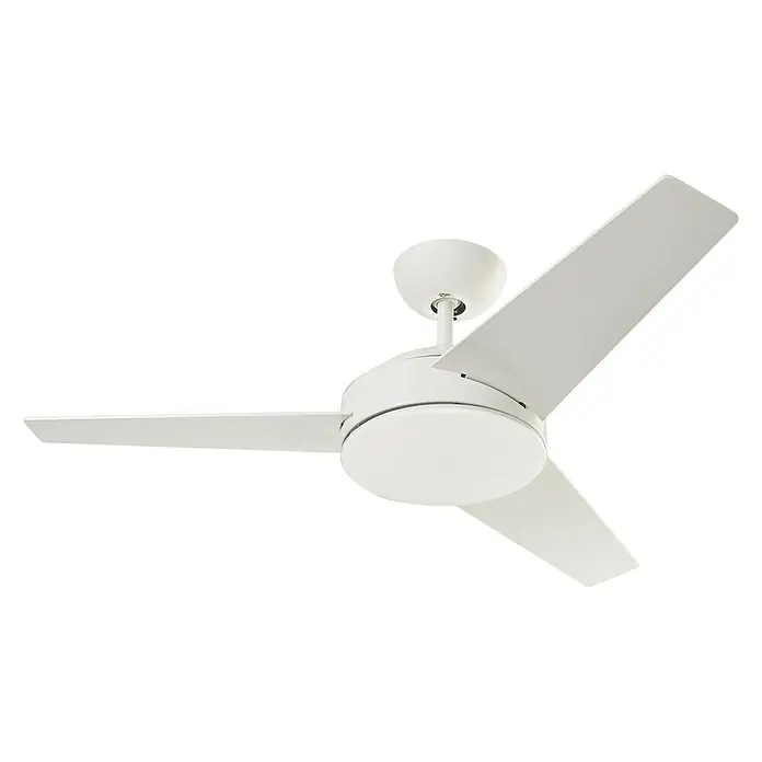 Forlight Ventilador de techo Windy - Blanco, 101,6 cm, 43 W - Ventilador de techo blanco con tres aspas, que proporciona una brisa fresca e iluminación sutil para cualquier habitación.