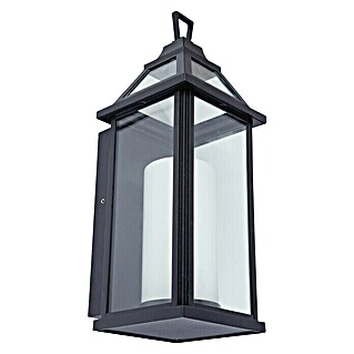 Lutec Aplique exterior LED Hom (16 W, 16,2 x 14,5 x 39 cm, Negro, IP44)