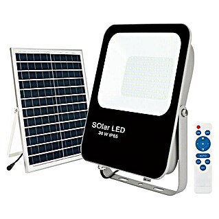 Proyector LED solar SMD (30 W, 6,5 x 37 x 25,5 cm, IP65)