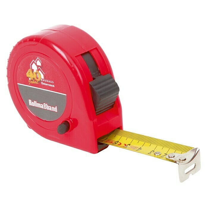 BAUHAUS Taschenbandmaß Rollmeter (Bandbreite: 19 mm, Länge Maßband: 5 m)