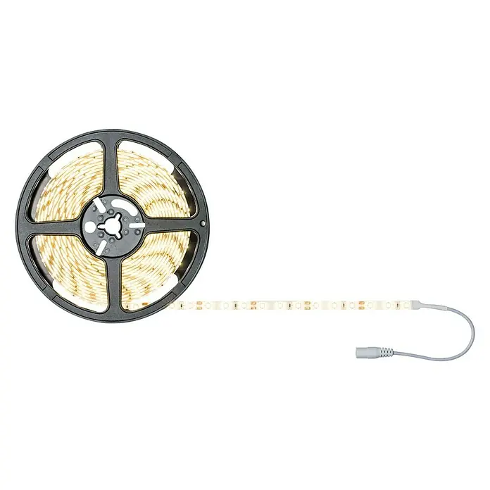 Paulmann LED-Band Strip - Länge: 5 m, Lichtfarbe: Warmweiß, 17 W, 960 lm, 12 V - Aufgerollte LED-Streifen mit Anschlusskabel, ideal zur flexiblen Beleuchtung von Räumen und Objekten. Energiesparend und vielseitig einsetzbar.