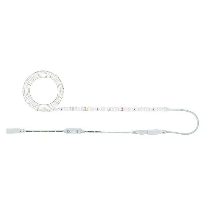 Paulmann Tira LED Set básico - Largo: 1,5 m, Color de luz: Blanco neutro, 17 W, 1.650 lm, 24 V - Tira de LED con sección enrollada y control de atenuación. Iluminación versátil para diversas aplicaciones con ajuste fácil del brillo.