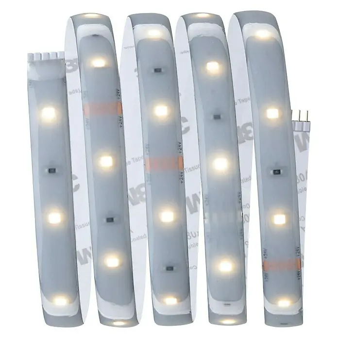 Paulmann MaxLED 250 LED-Band Basisset Protecting Cover IP44 - Länge: 1,5 m, Lichtfarbe: Warmweiß, 6 W, 360 lm, IP44 - LED-Streifen aufgerollt, die warmes Licht ausstrahlen, ideal für stimmungsvolle Beleuchtung und Akzentuierung in Innenräumen.