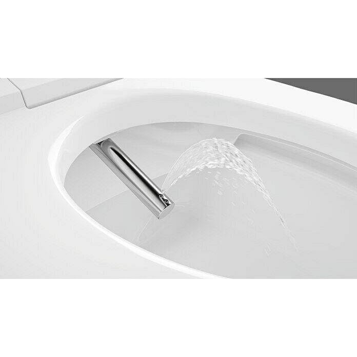 Villeroy & Boch Subway 2.0 Wand-Dusch-WC-Set mit ViClean L4 WC-SitzSpülrandlos, Mit schmutzabweisender Glasur, Spülform: Tief, WC Abgang: Waagerecht, Weiß Detail Shot