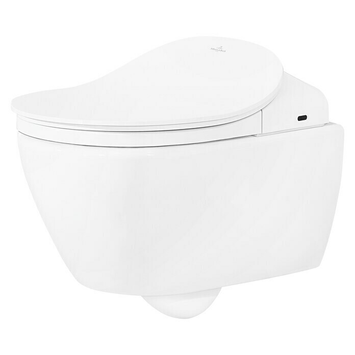 Villeroy & Boch Subway 2.0 Wand-Dusch-WC-Set mit ViClean L4 WC-SitzSpülrandlos, Mit schmutzabweisender Glasur, Spülform: Tief, WC Abgang: Waagerecht, Weiß Left Side View