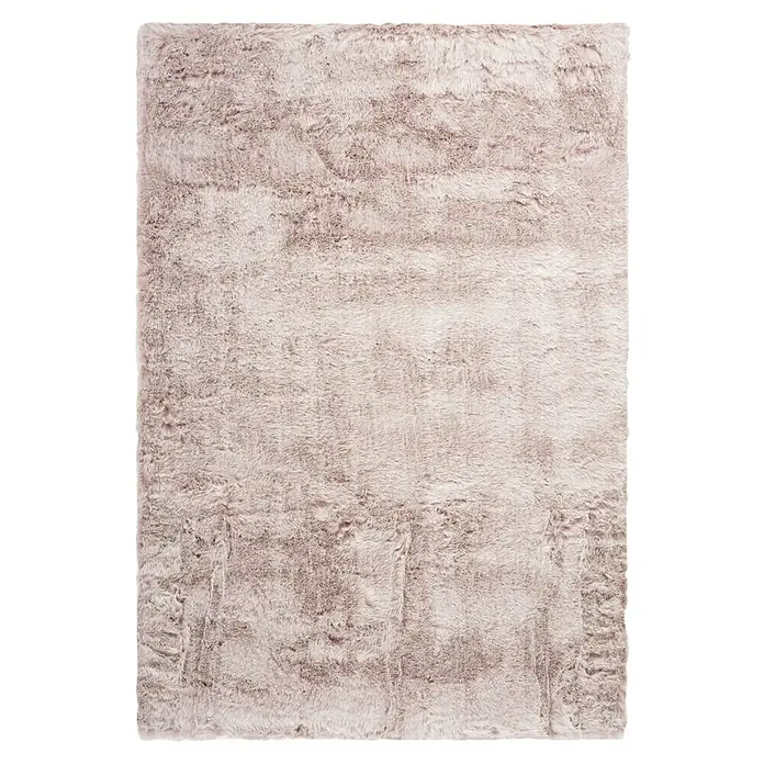 Kayoom Hochflorteppich Tender - Puderrosa, 230 x 160 cm - Flauschiger, hell rosafarbener Teppich mit weicher Textur für ein gemütliches Ambiente in jedem Raum.