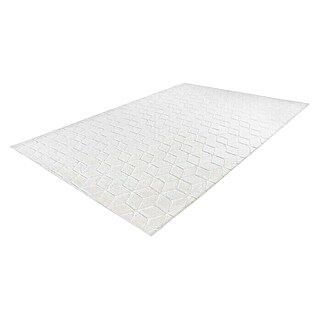 Kayoom Hochflorteppich Vivica 125 (Weiß, 150 x 80 cm, 100 % Polyester)