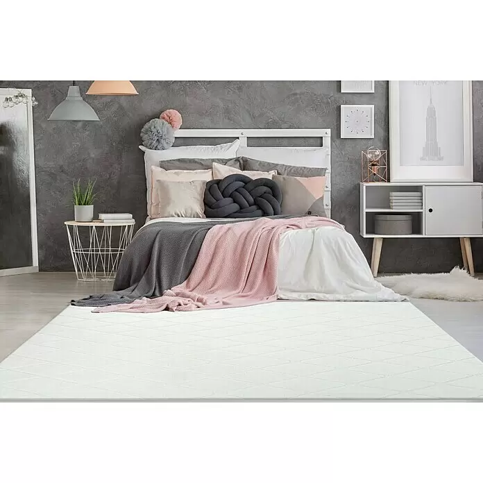 Kayoom Hochflorteppich Vivica 225 - Weiß, 230 x 160 cm - Stimmungsaufnahme