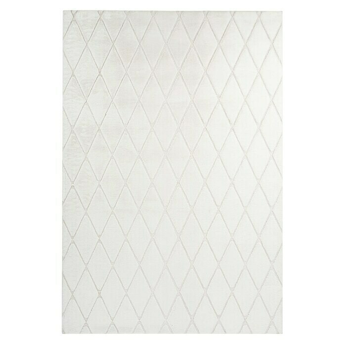 Kayoom Hochflorteppich (Weiß/Creme, 250 x 80 cm)