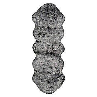 Kayoom Deko-Kunstfell Tender doppelt (Tieroptik, Anthrazit, 180 x 60 cm, 85 % Acrylic, 15 % Polyester)
