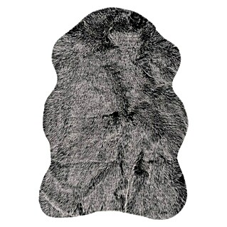 Kayoom Deko-Kunstfell Tender (Tieroptik, Anthrazit, 90 x 60 cm, 85 % Acrylic, 15 % Polyester)