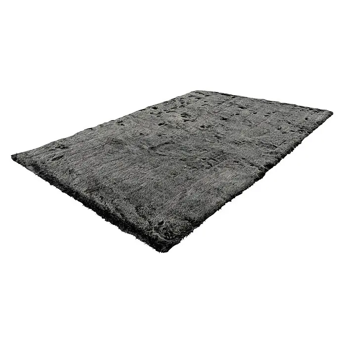 Kayoom Hochflorteppich Tender - Anthrazit, 170 x 120 cm - Ein weicher, grauer Teppich mit flauschiger Textur, ideal für zusätzlichen Komfort und Wärme in jedem Raum. Der Teppich hat einen modernen Look.