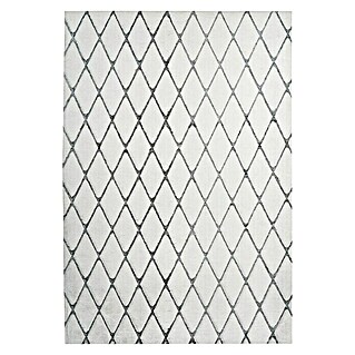 Kayoom Hochflorteppich Vivica 225 (Weiß/Anthrazit, 150 x 80 cm, 100 % Polyester)