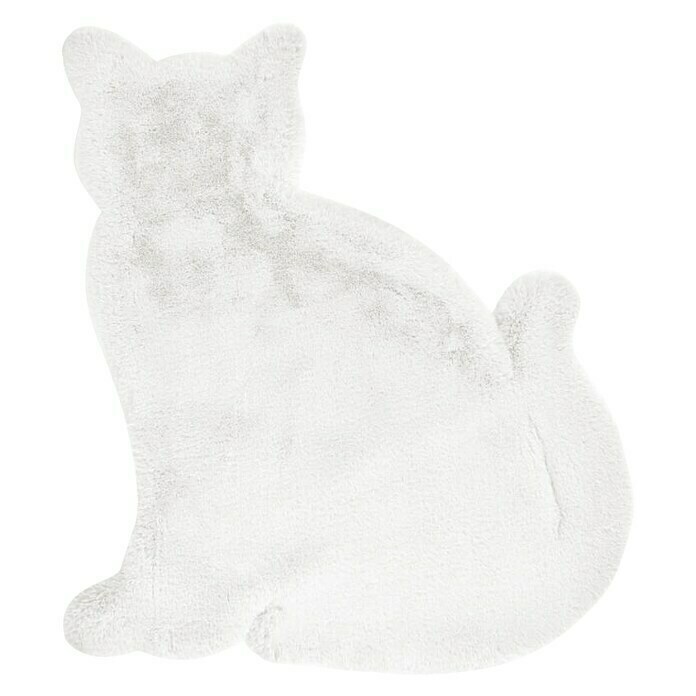 Kayoom Kids Deko-Kunstfell Katze (Weiß, 90 x 81 cm, 100 % Polyester)