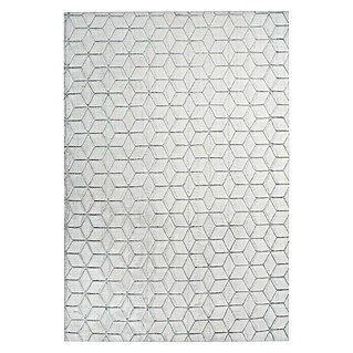 Kayoom Hochflorteppich Vivica 125 (Weiß/Anthrazit, 150 x 80 cm, 100 % Polyester)