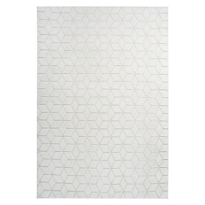 Kayoom Hochflorteppich (Weiß/Creme, 230 x 160 cm)