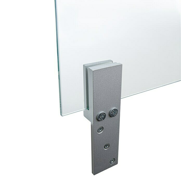 Room Plaza Thekenhalter (150 x 40 mm, Silber, Passend für: Room Plaza Hygieneschutzglas)