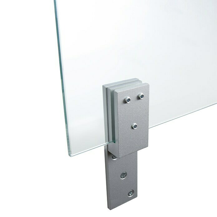 Room Plaza Thekenhalter (150 x 40 mm, Silber, Passend für: Room Plaza Hygieneschutzglas)